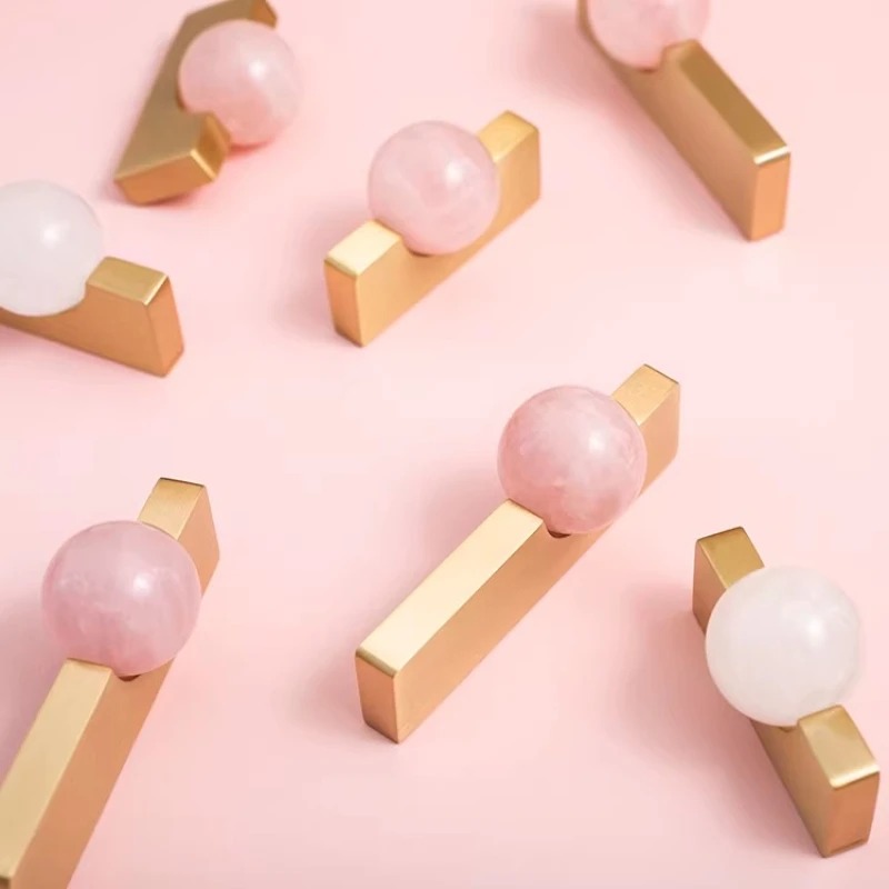 White Crystal Ball+Brass Furni - Furniture Hardware Drop Pulls 评论和价格