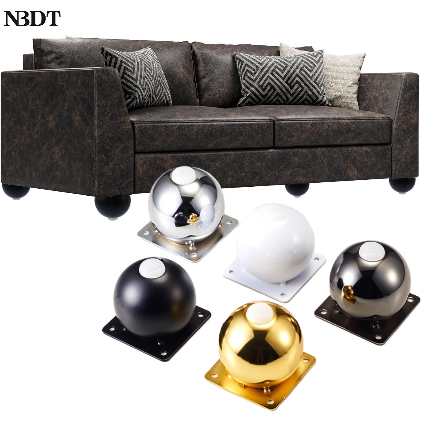 4Pcs Steel Ball Shaped Furnitu - Cabinet Hinge Overlay 评论和价格
