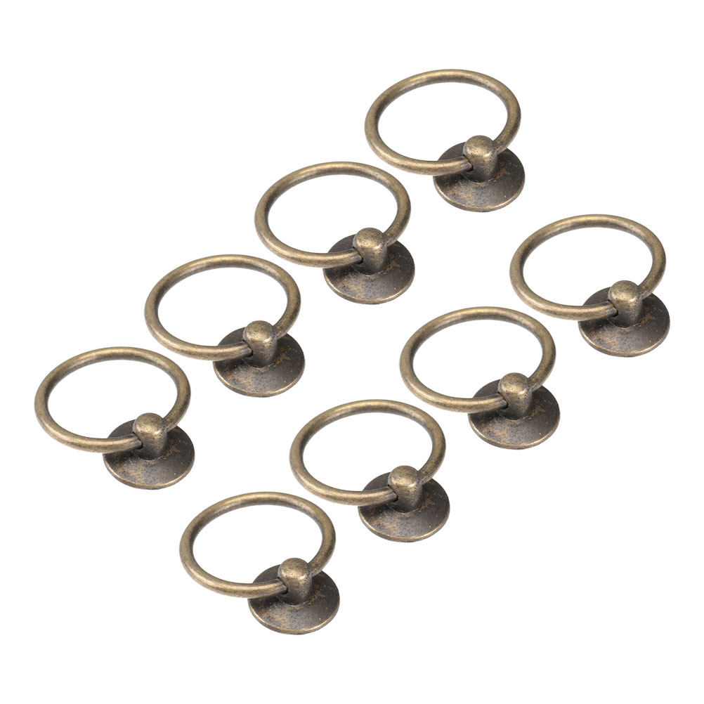 8Pcs Ring Pull Drawer Handles  - Furniture Hardware Drop Pulls 评论和价格
