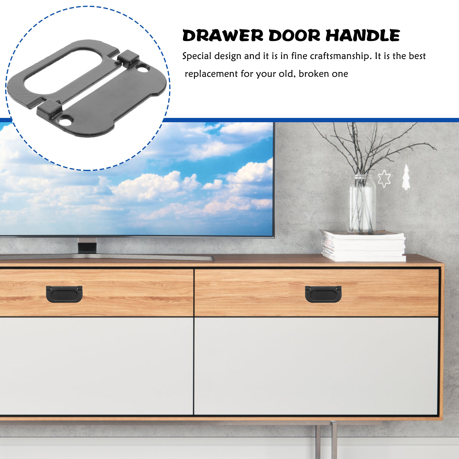5pcs Recessed Door Handles Zin - Furniture Hardware Lowes 评论和价格
