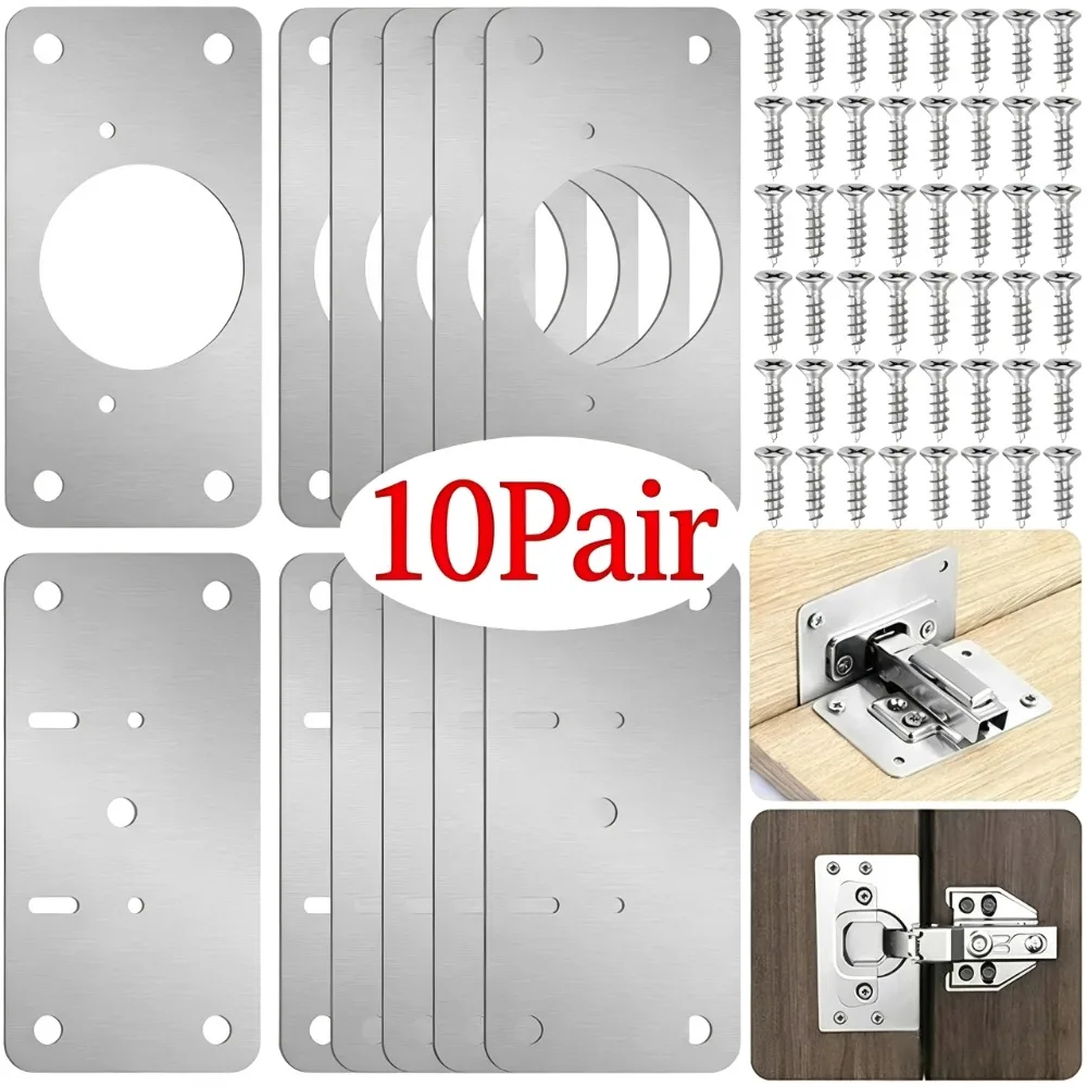 10/1Pairs Hinge Repair Plate K - Cabinet Hinge Overlay 评论和价格